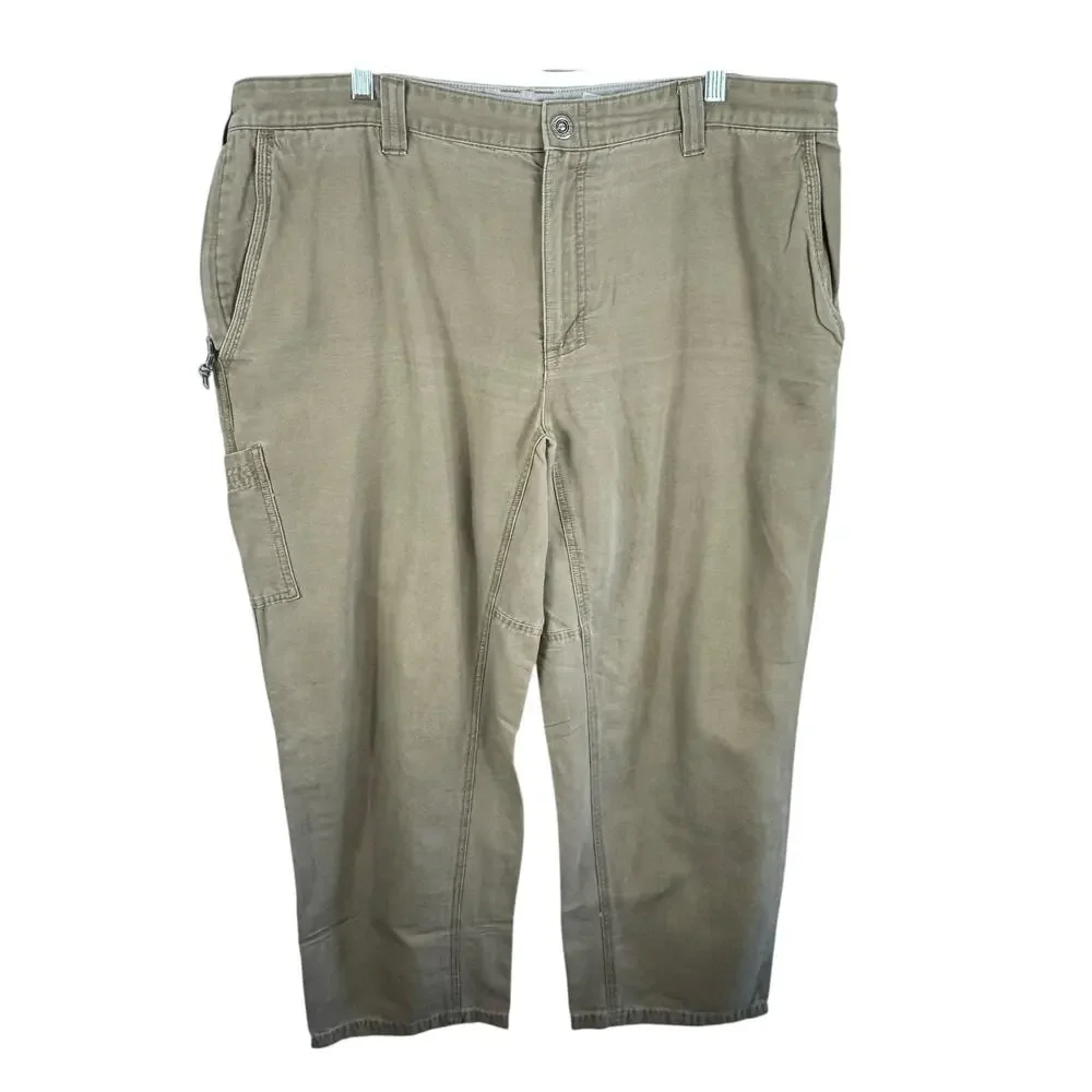 Columbia 100% Cotton Tan Khaki Straight Leg Hiking Outdoors Pants Men's‎ Size 40